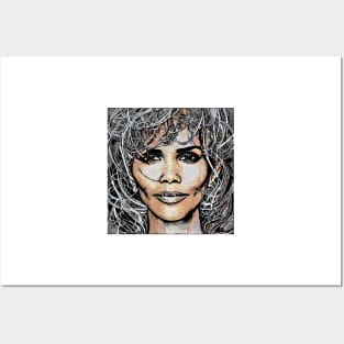 Vector sketch  of  Halle Berry Posters and Art